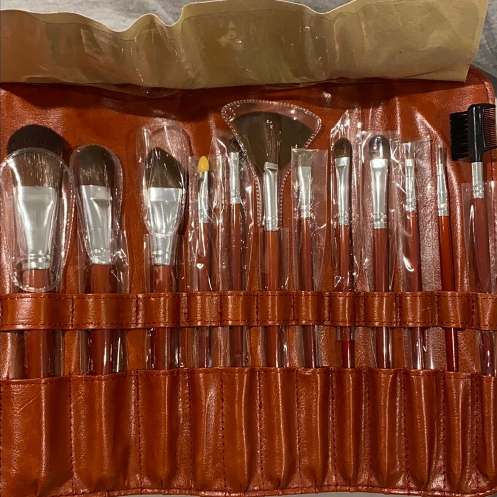 Make up brushes and case
